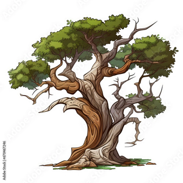 Obraz An old tree illustration 