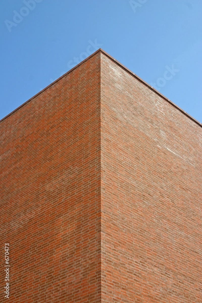 Obraz corner of modern brick building