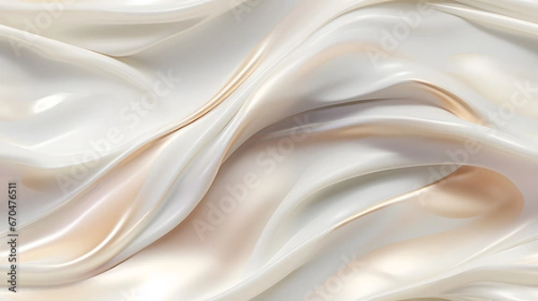 Obraz Seamless wavy white gold texture with pearl hint
