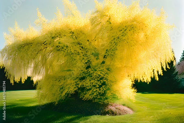 Fototapeta Please draw a lot of forsythia in full bloom.
Generative AI