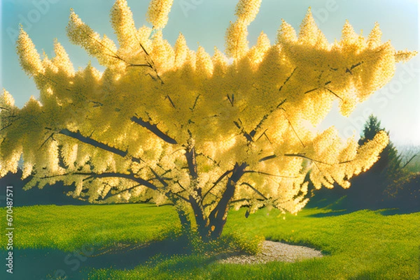 Fototapeta Please draw a lot of forsythia in full bloom.
Generative AI