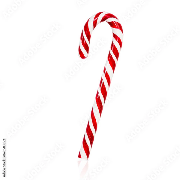 Obraz Candy cane isolated on white background.