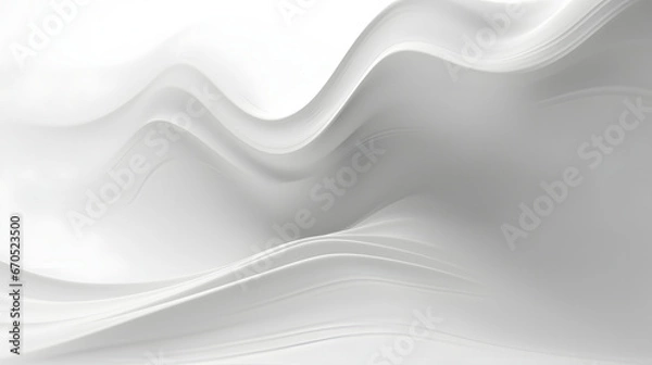 Fototapeta Abstract background of gray wavy lines, fantastic wallpaper. Neural network generated image. Not based on any actual person or scene.