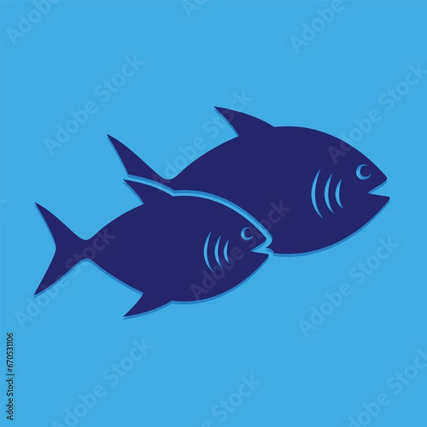 Fototapeta free vector fish logo template