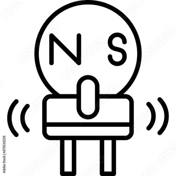 Fototapeta Hall Effect Sensor Icon