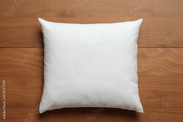 Fototapeta close up of white pillow,blank pillow.Product concept.