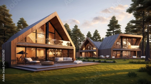 Obraz Modern and cozy house. Architecture project.