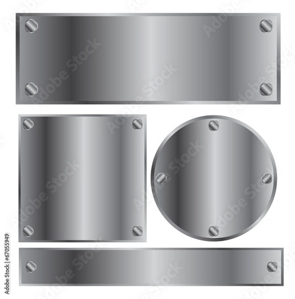 Fototapeta silver plates