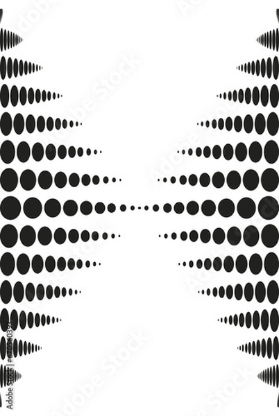 Fototapeta Modern backdrop with different sizes black circles