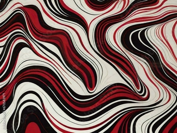 Fototapeta Abstract red and white background, AI generated