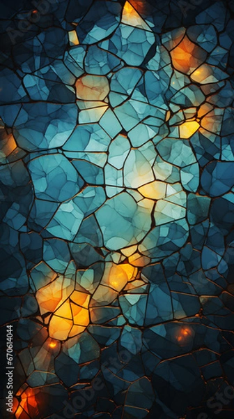 Obraz Abstract Glass Crack Pattern, Perfect for Contemporary Design and Artistic Visual Projects.