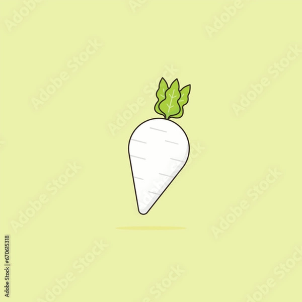 Obraz turnip vegetable icon vector illustration
