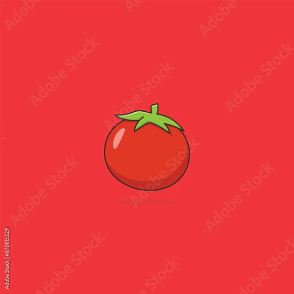 Obraz tomato vegetable icon vector illustration
