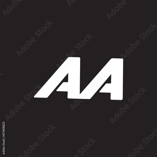 Fototapeta AA creative logo design and monogram logo