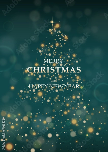 Obraz 冬の背景メッセージ入りベクター素材