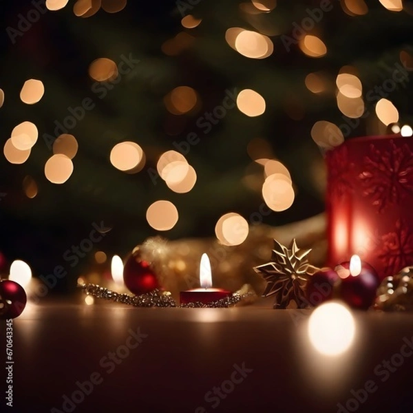 Obraz christmas lights background