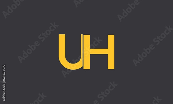 Obraz HU,UH, Abstract Letters Logo Monogram