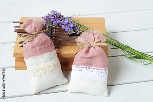 Fototapeta ハンドメイド　ラベンダーサシェ