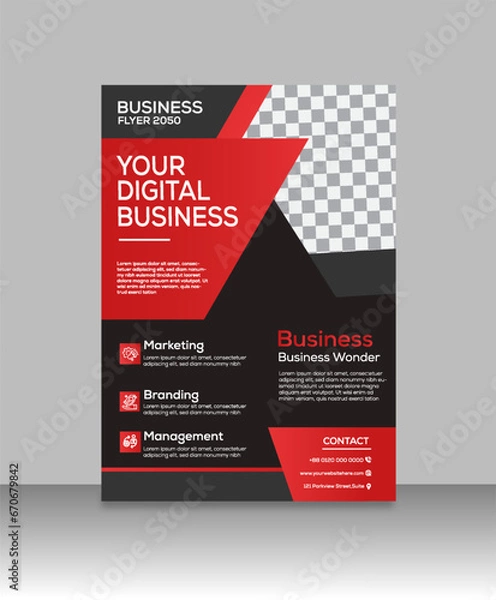 Obraz Creative agency flyer design template vector