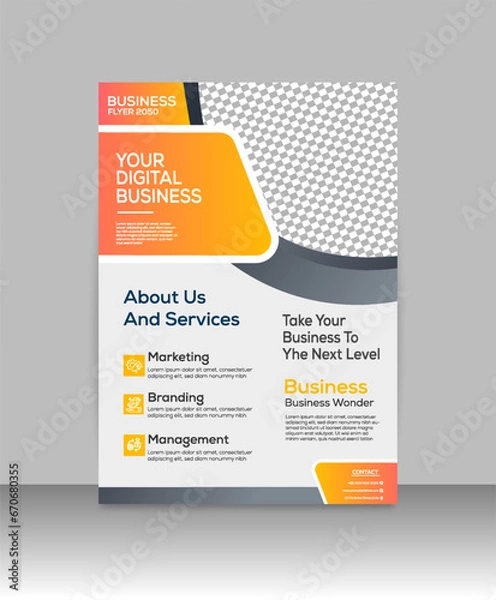 Obraz Modern corporative flyer template