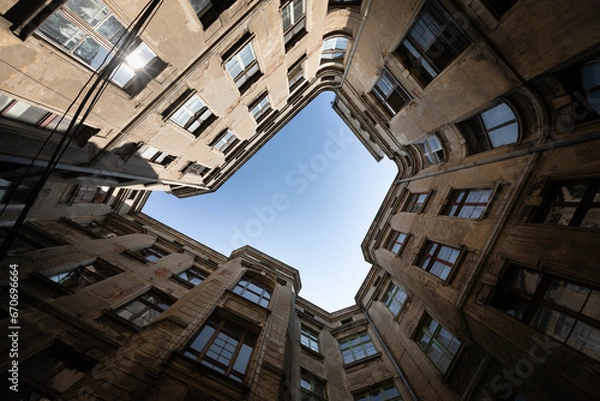 Fototapeta old building Łódź 