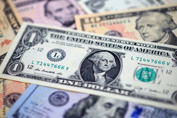 Fototapeta １ドル札　アップ