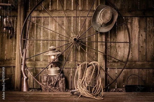 Fototapeta Old West Items