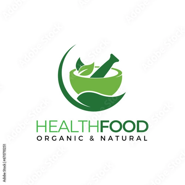 Obraz healthy food logo template Vector design