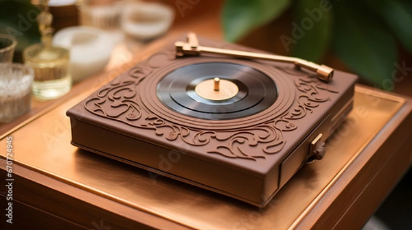 Obraz Beautiful tasty chocolate bar illustration