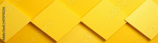 Fototapeta Abstract organic yellow lines background. Creative paper texture background. Minimal geometric yellow color shapes and lines