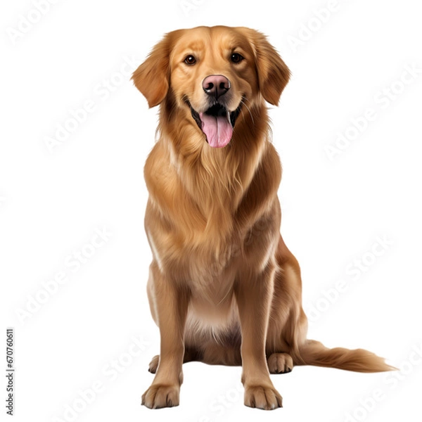 Obraz Golden retriever on transparent background