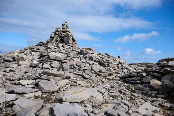 Obraz 美幌峠の石積み
