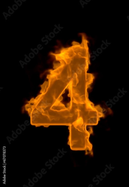 Fototapeta 炎の数字
