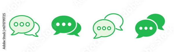Obraz Chat icon set. speech bubble icon. comment icon vector. message. contact us