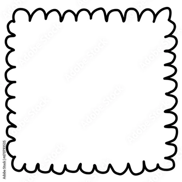 Fototapeta Square doodle frame