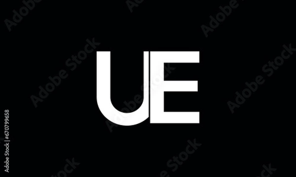 Obraz EU, UE, Abstract Letters Logo Monogram