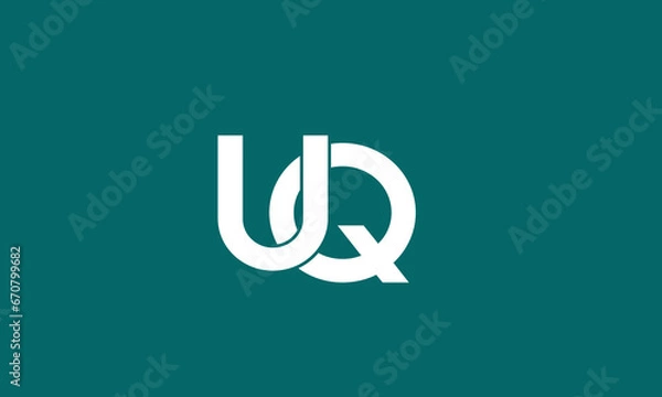 Obraz UQ Letter logo design vector template.