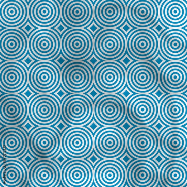 Fototapeta Simple wavy seamless pattern with circles 