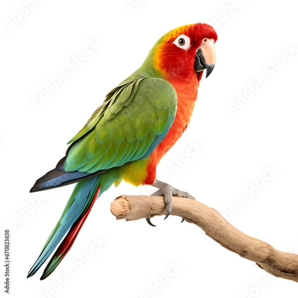 Obraz Parrot standing on transparent background