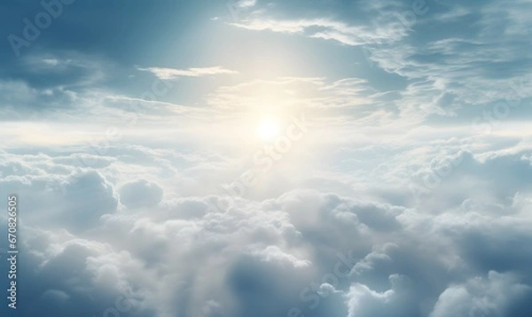 Obraz cloudscape background of clouds over the blue sky