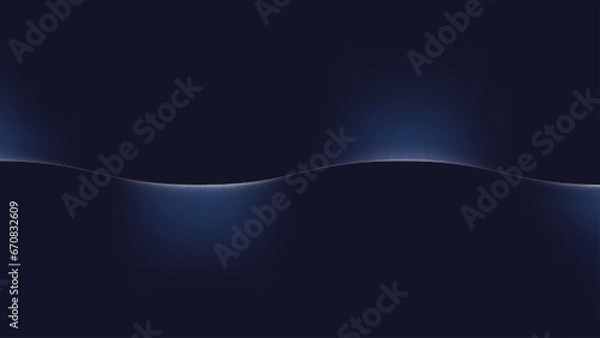 Fototapeta Vector Abstract Futuristic Background. Wavy Gradient in Dark Blue Tones. Realistic 3d Wallpaper.