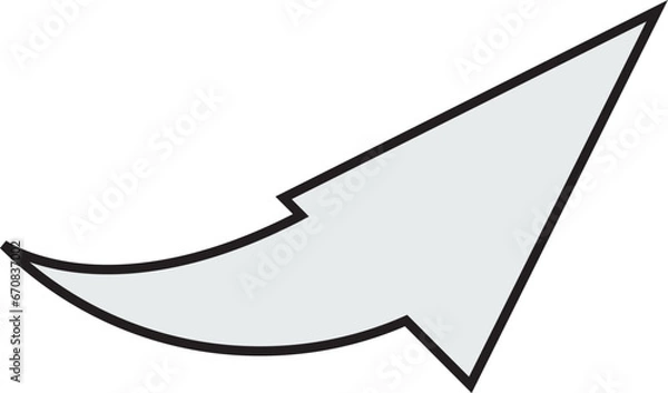 Fototapeta 矢印＿アウトラインあり　白塗り
