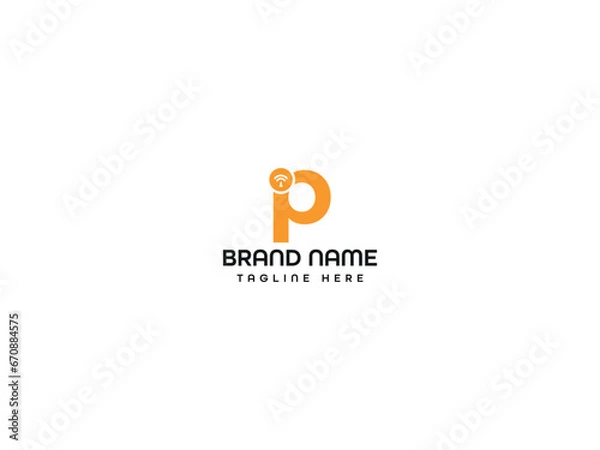 Obraz P  wifi icon logo design 