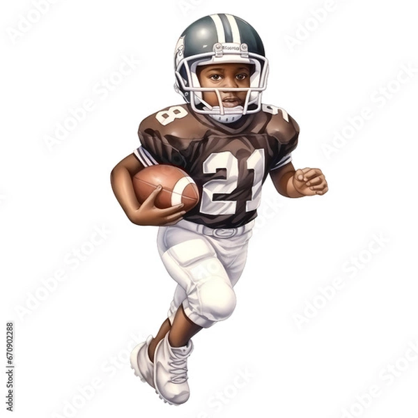 Fototapeta watercolor sport boy , watercolor illustrations