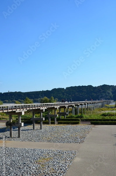 Fototapeta 蓬莱橋　世界一長い木造歩道橋