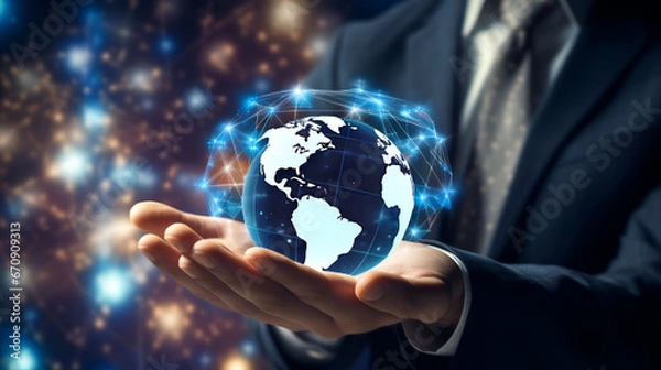 Fototapeta earth in hand.