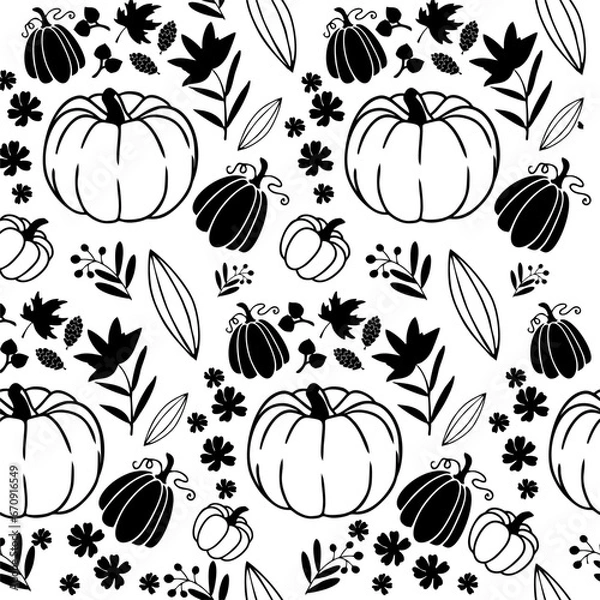 Fototapeta Thanksfiving pattern. Hq vector for web and print use.