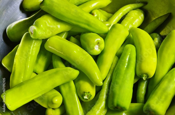 Obraz green chili peppers for background