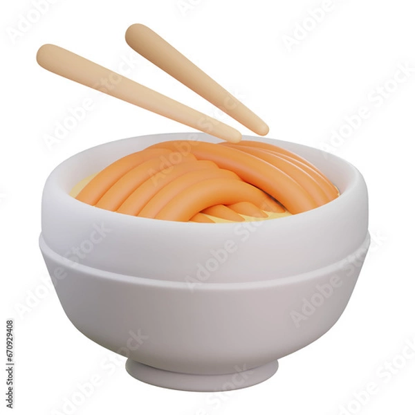 Obraz Noodle 3D Illustration