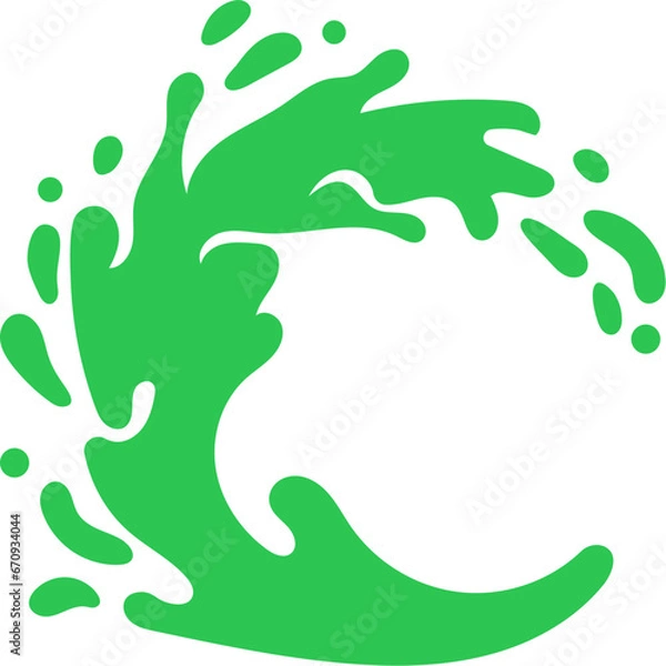 Obraz gradient water splash shape